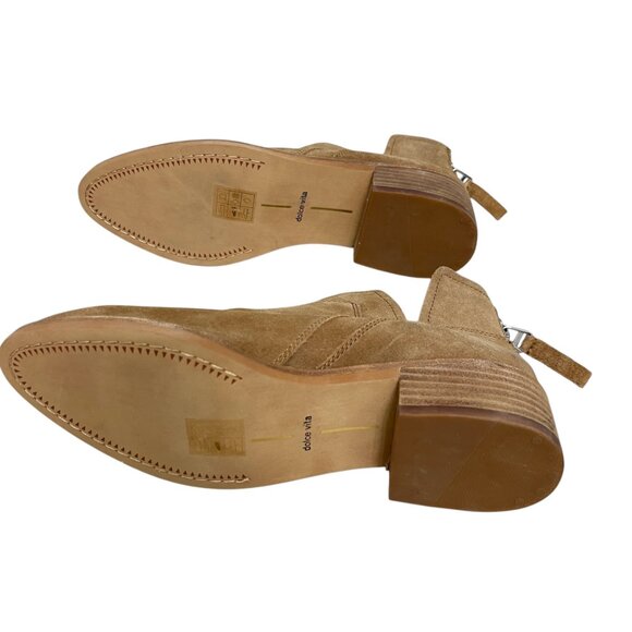 NWOT Dolce Vita Titus Suede Leather Slip On women's ankle booties size 9 - Picture 7 of 8